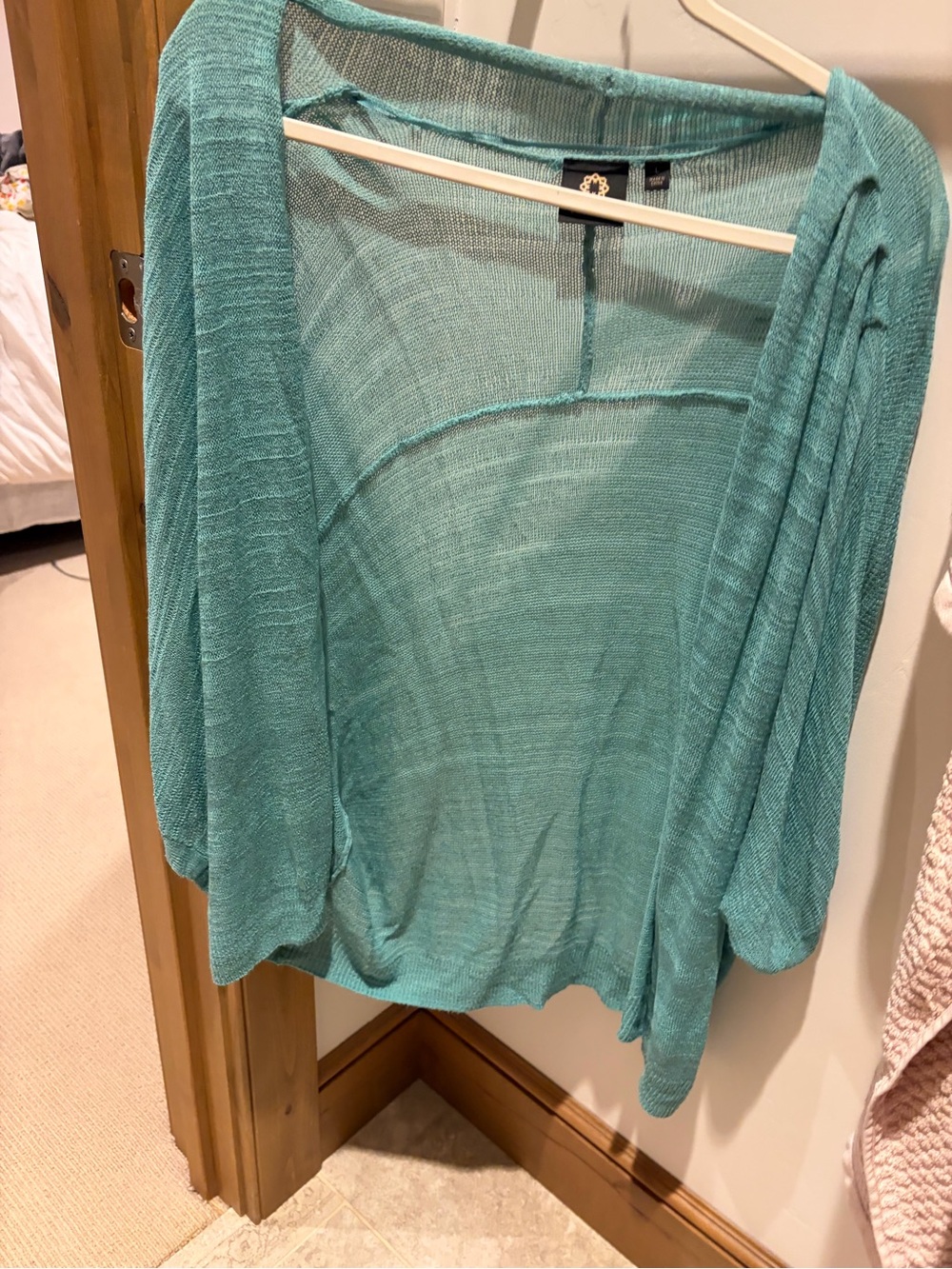 Amber Sun Lightweight Open-Front Cardigan - Teal